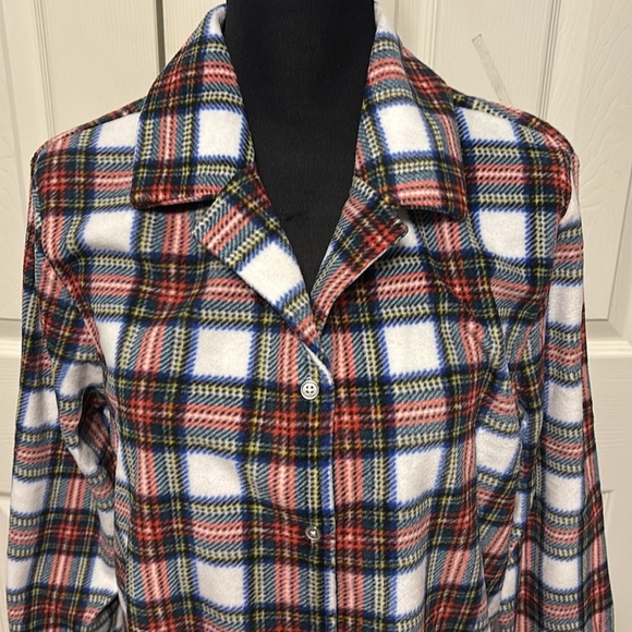 Ink & Ivy Plaid Microfleece Sleep Shirt - Picture 3 of 8